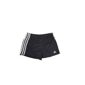 Adidas Womens Black White 3 Stripe Athletic Shorts Size M